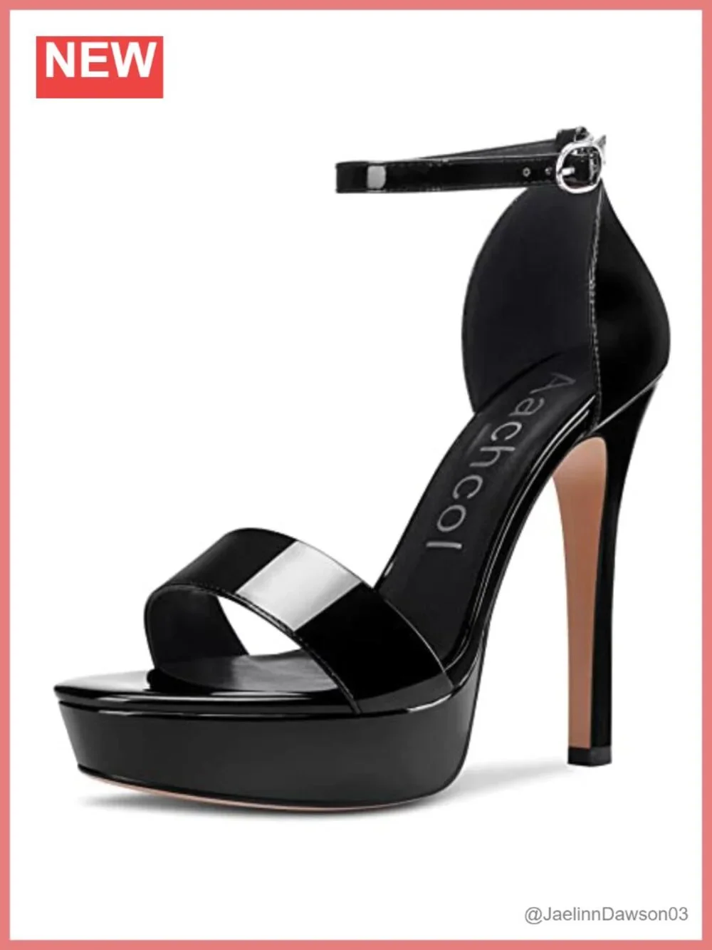 Women Platform Heeled Sandals Peep Toe Stiletto Ankle Strap Dress Shoes 5.1